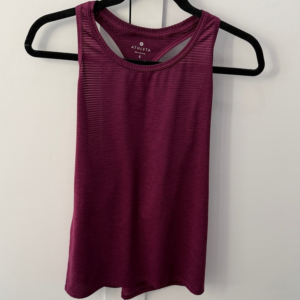 Athleta Chi Racerback Tank Top | Maroon / Burgundy | Size Small | EUC